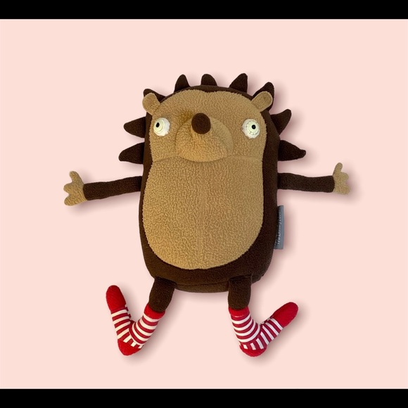Land Of Nod Toys The Land Of Nod Hedgehog Plush Stripe Red White Socks Xmas Cratebarrel Kids